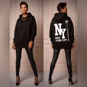 Black NY Graphic Hoodie